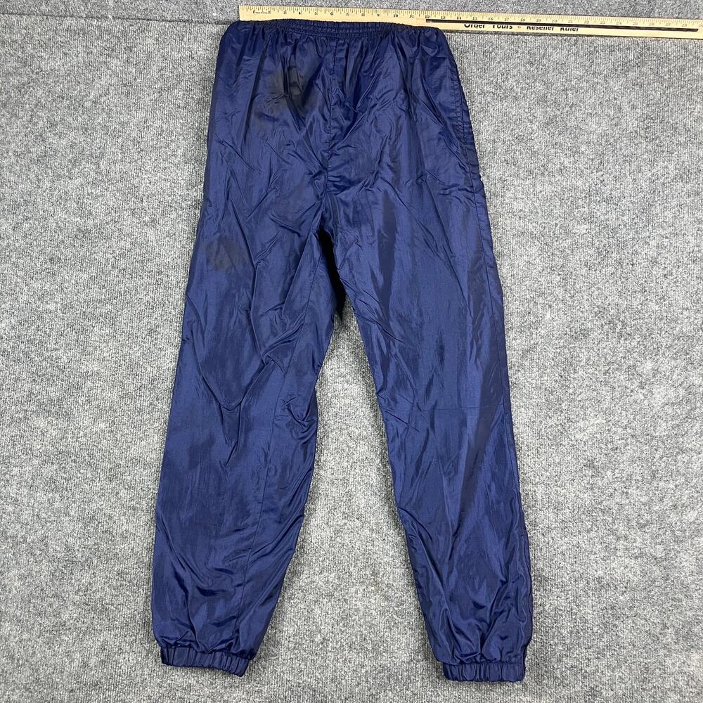 Windbreaker Pants Mens Size S Navy Blue Nylon Elastic Waist Lightweight Casual